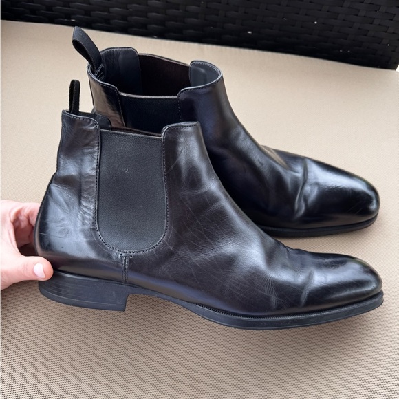 To Boot New York Adam Derrick Black Leather Chelsea Boots Men’s 11 Made in Italy main image 9